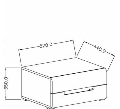 Hektor 22 Bedside Table 52cm