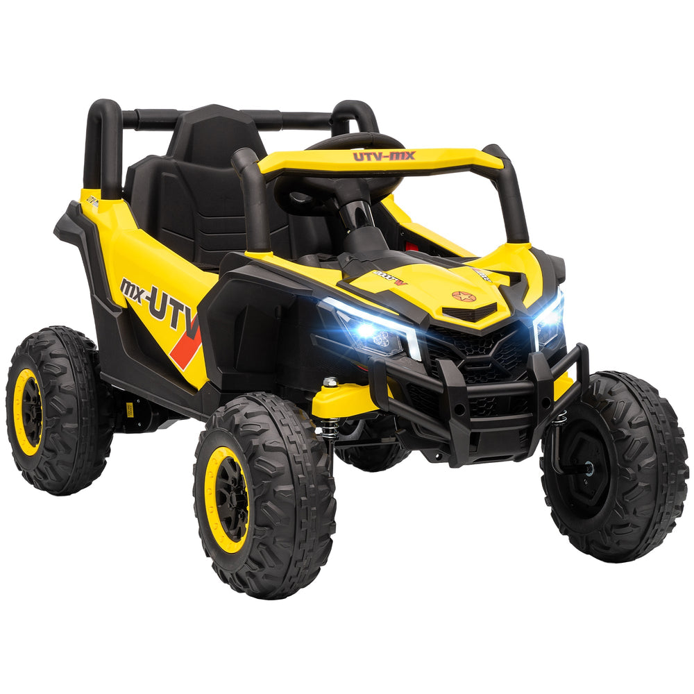 AIYAPLAY 12V Kids Ride On Car with Remote Control, Kids Electric Car with Suspension System, Music, for Kids 3-5 Years, Yellow