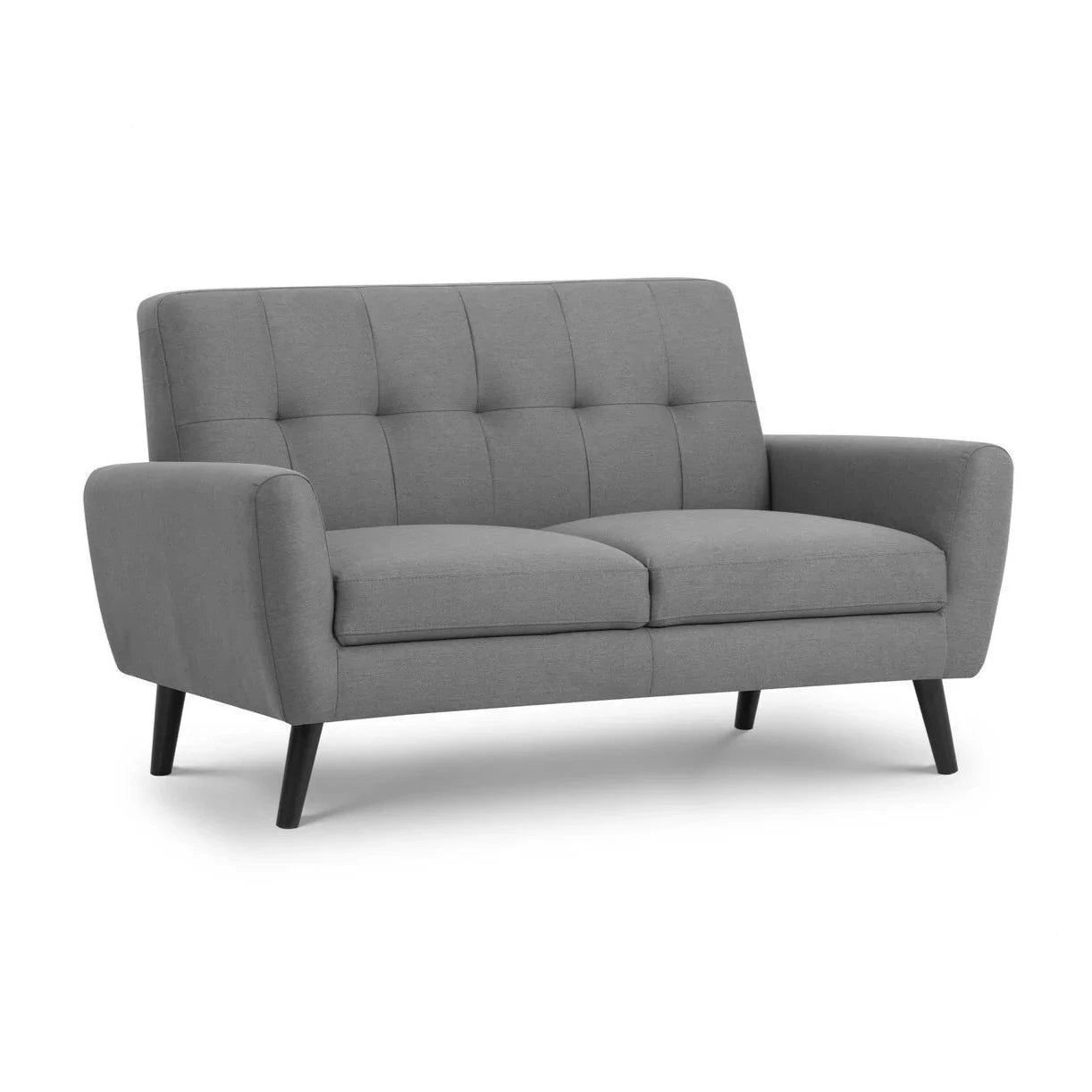 Monza Grey Fabric Compact 2-Seat Sofa