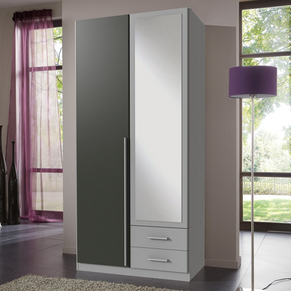 HUSAM 2 Door Wardrobe Grey 90cm