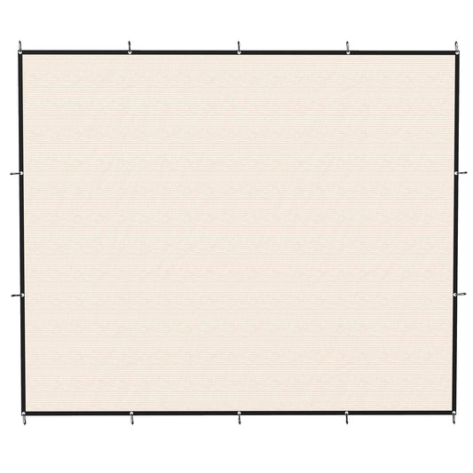Outsunny Sun Shade Sail UV Protection Canopy with Stainless Steel Eyelets for Patio Garden 3 x 3.6 m Beige