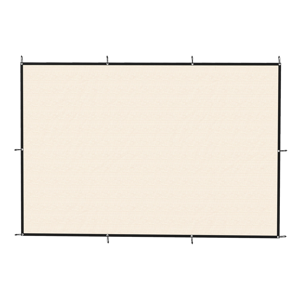 Outsunny Sun Shade Sail UV Protection Canopy with Stainless Steel Eyelets for Patio Garden 2 x 3 m Beige