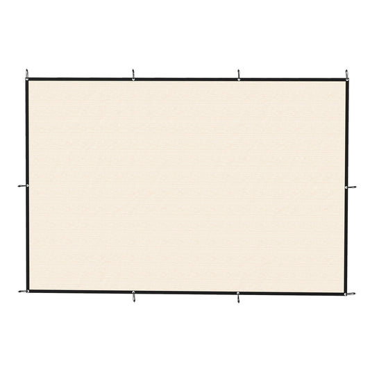 Outsunny Sun Shade Sail UV Protection Canopy with Stainless Steel Eyelets for Patio Garden 2 x 3 m Beige