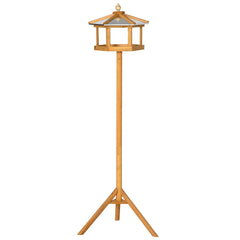 PawHut Wooden Bird Table for the garden Feeding Station, 153Hcm