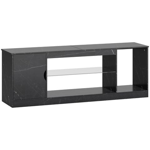 HOMCOM TV Stand Cabinet, Marble Effect TV Unit for up to 55