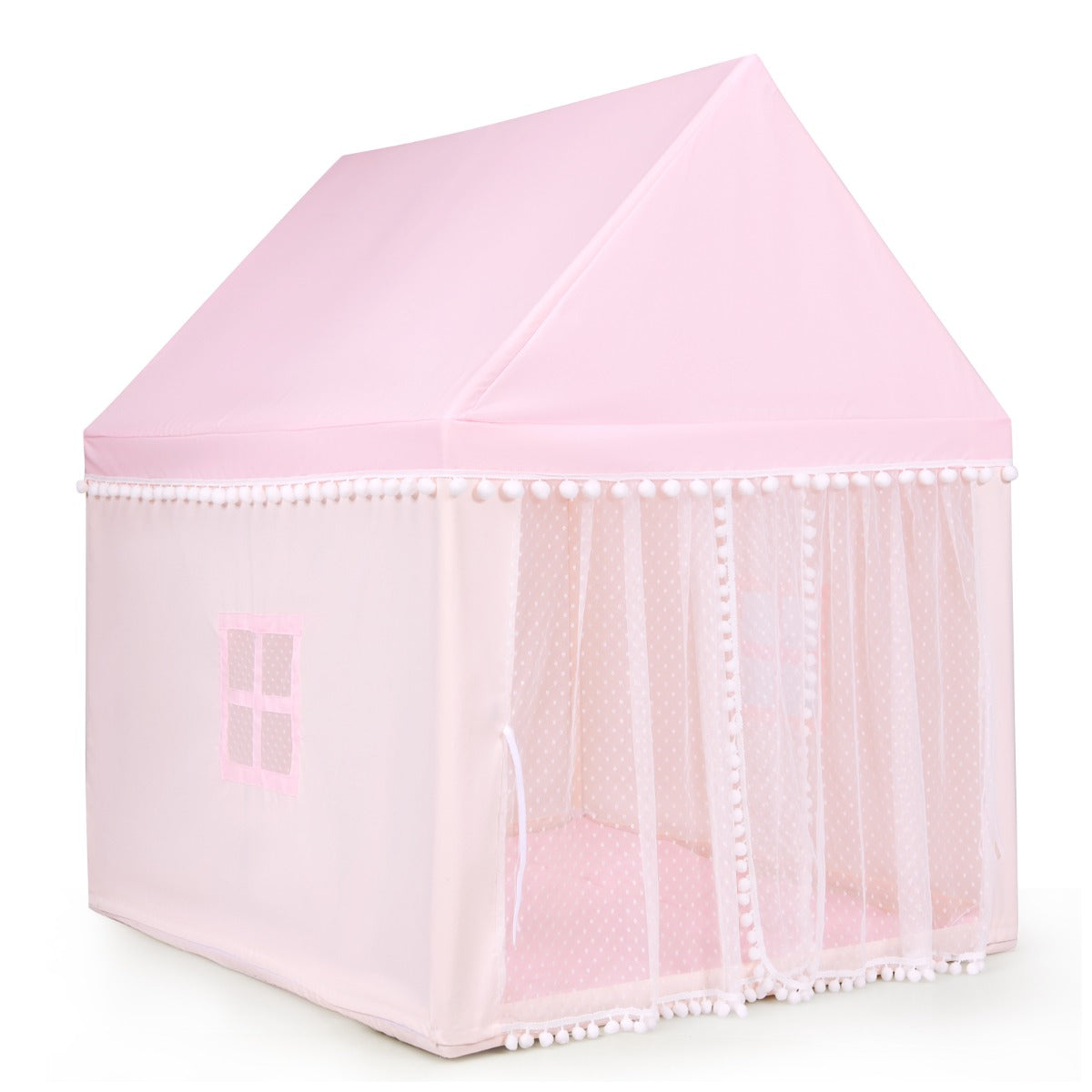 Large Childrens Play Tent House with Padded Mattress, Tent with Mosquito Net and 2 Windows