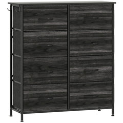 HOMCOM Chest of Eight Fabric Drawers - Black