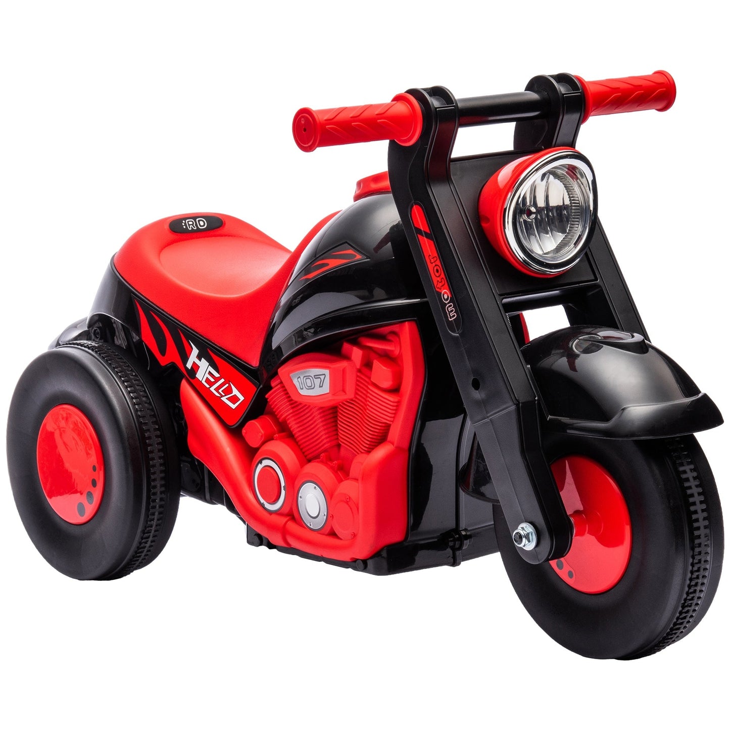 AIYAPLAY Foot To Floor Sliding Kids Ride On Car with Music, Bubble, for Toddler from 2 to 5 Years Old - Black