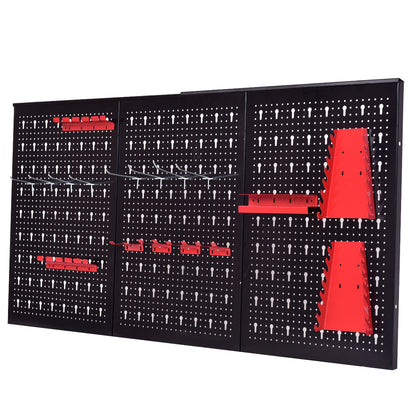 24" x 48" Metal Pegboard Garage Tool Board Holder