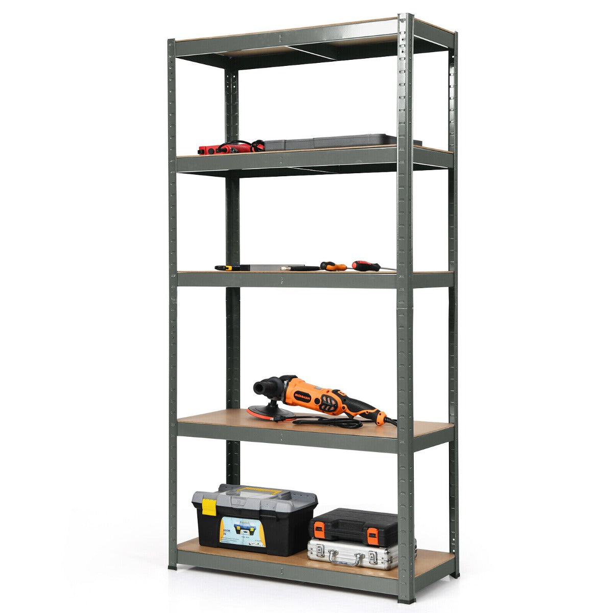 1.8m Warehouse Shelving for Books and Kitchenware-Gray