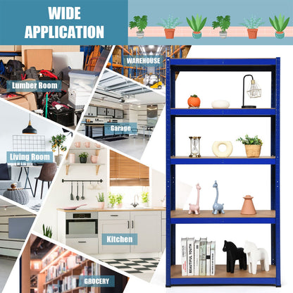 1.8m Warehouse Shelving for Books and Kitchenware-Blue