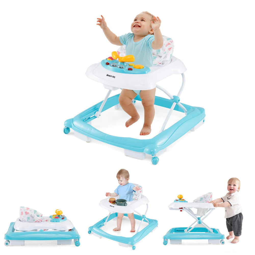Toddler Activity Center Push Walker with 3 Adjustable Heights-Green