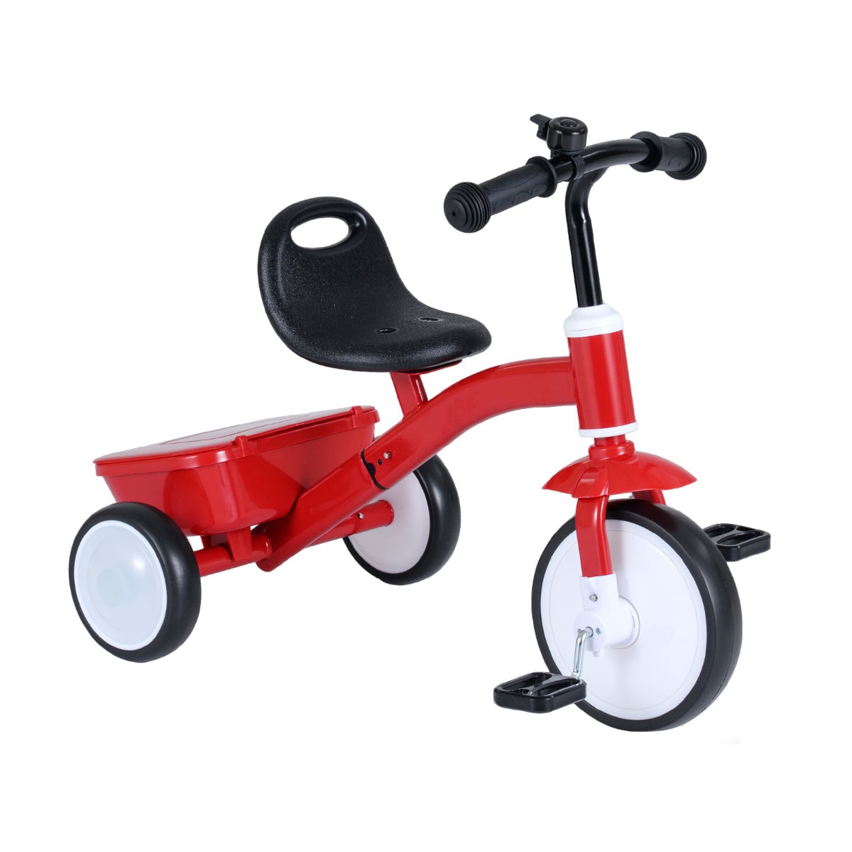 Toddler Tricycle Bike with Glowing Wheels and 4-Level Adjustable Seat