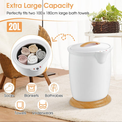 Towel Warmer Bucket 20L Large Capacity Towel Warmer Barrel-White