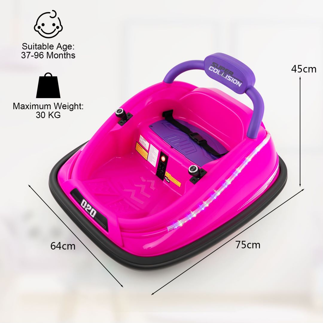 Electric Bumper Car with Remote Control-Pink