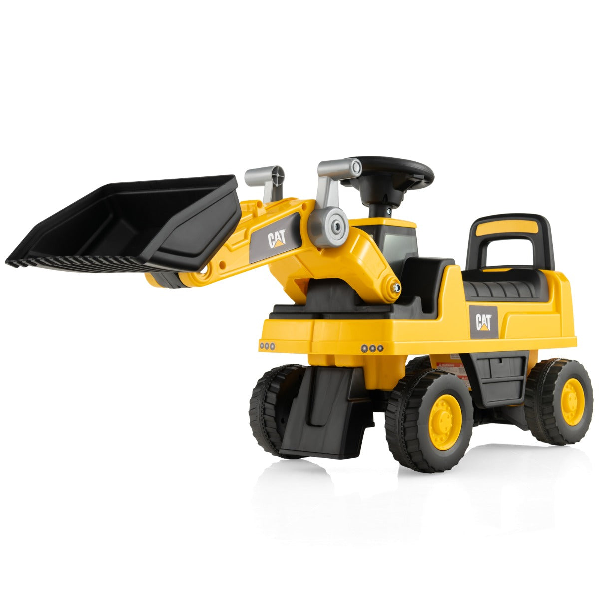 Kid's Ride-on Excavator with Adjustable Bucket-Yellow