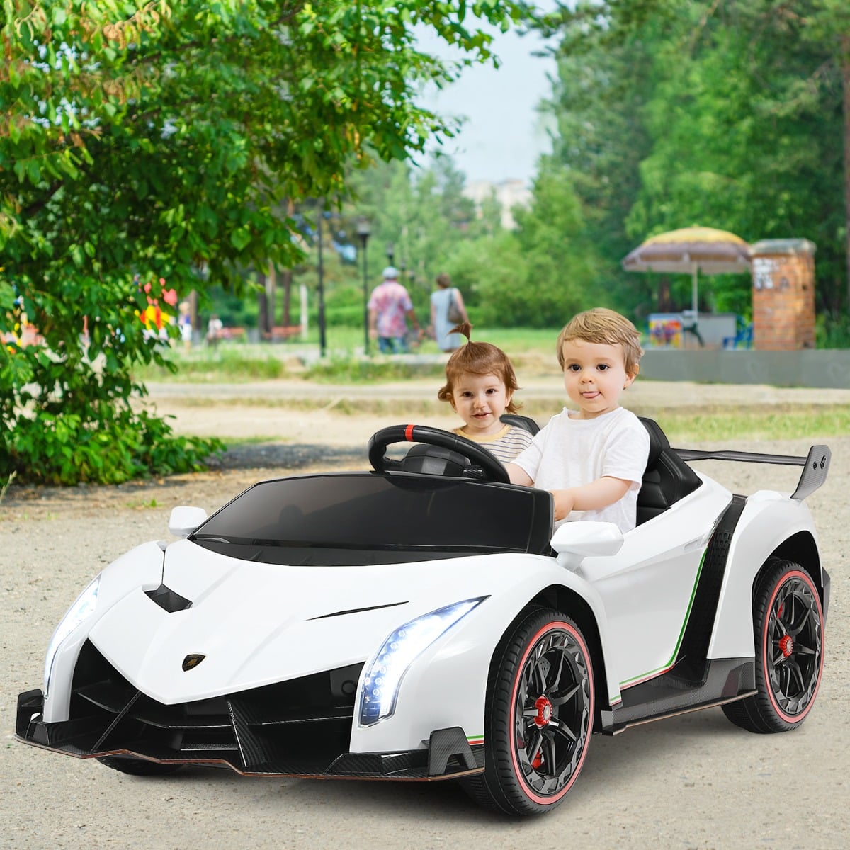 Kids Ride On Car with 2.4G Remote Control-White
