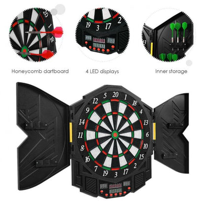 LED Dart Board with 216 Variations 12 Darts Included