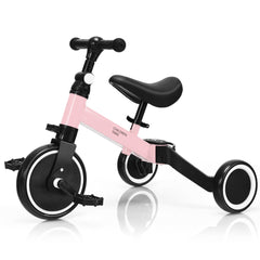 3 in 1 3 Wheel Kids Tricycles with Adjustable Seat and Handlebarfor Ages 1-3-Pink