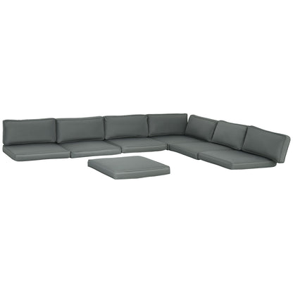 Outsunny Set of 14 Dining Set Cushions - Grey