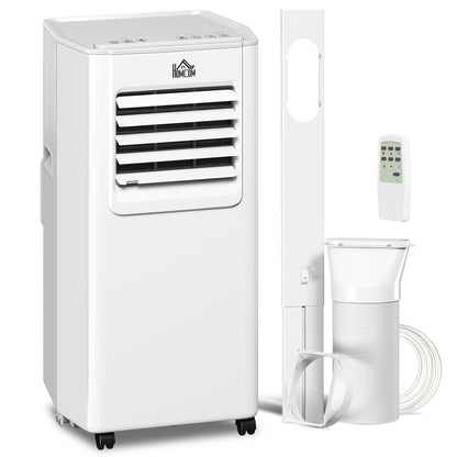 HOMCOM 5000 BTU Portable Air Conditioner, 4-in-1 Air Conditioning Unit, Dehumidifier, Cooling, Fan, Sleep Mode, with Remote Control, 2 Speeds, 24H Timer, Window Venting Kit, 12mÂ²