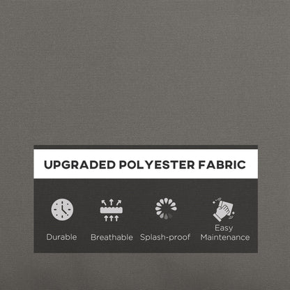 Outsunny Outdoor Cushion Pad Set for Rattan Furniture, 7 Piece Garden Furniture Cushions ONLY, Grey