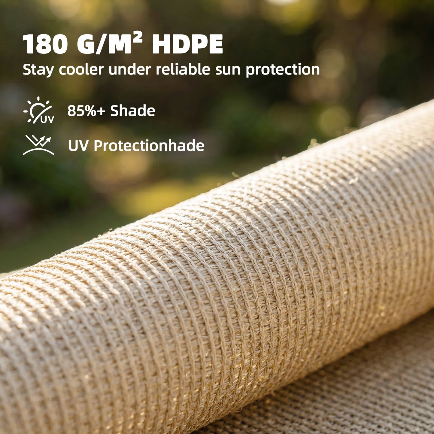 Outsunny Sun Shade Sail UV Protection Canopy with Stainless Steel Eyelets for Patio Garden 2 x 3 m Beige