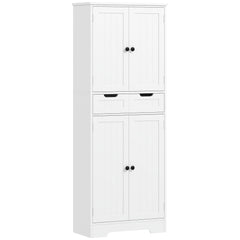 HOMCOM Tall Bathroom Storage Cabinet - White