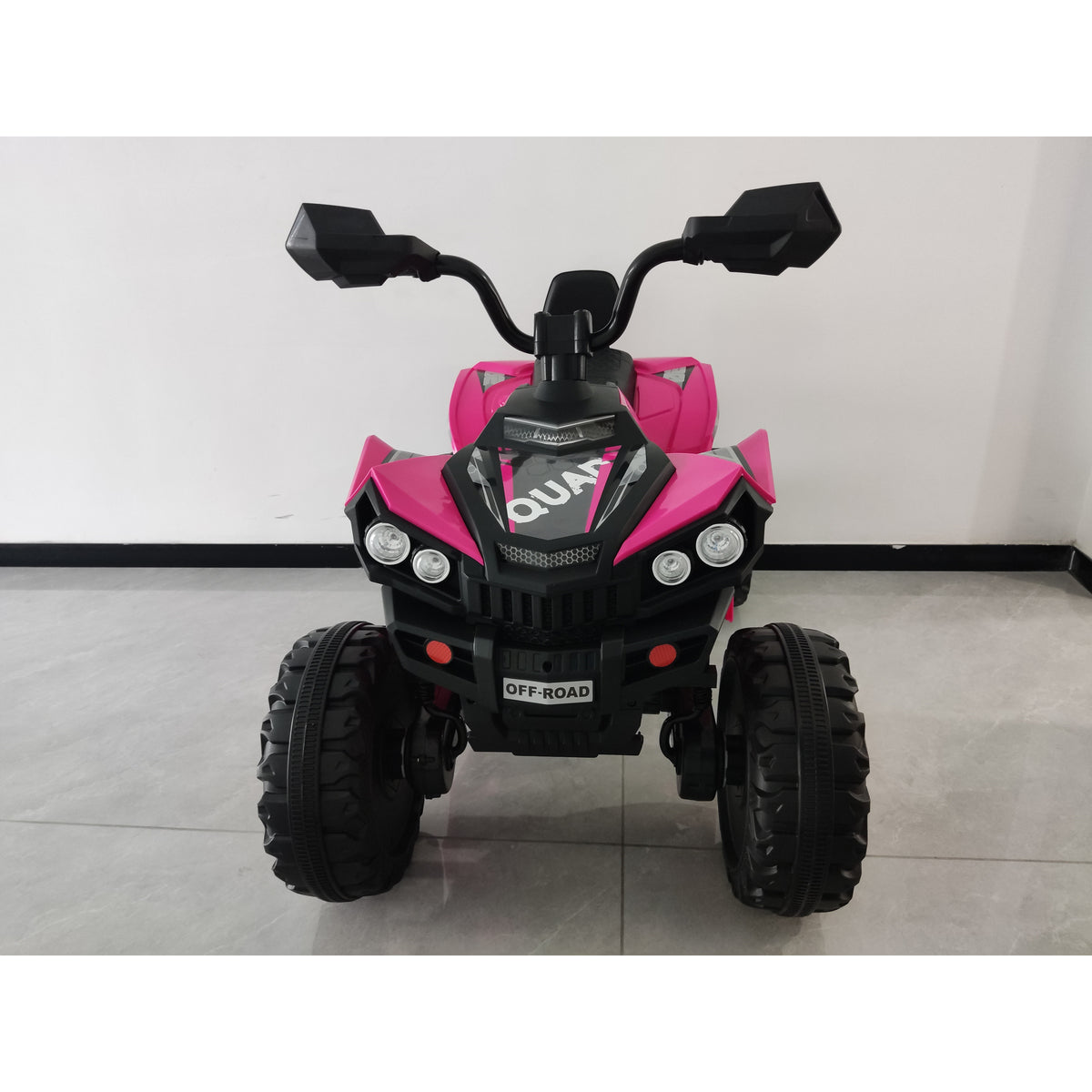 AIYAPLAY 24V 2 Seater Electric Quad Bike for Kids, Ride On Car ATV Toy w/ Forward Backward, for Boys Girls 3-8 Years, Pink