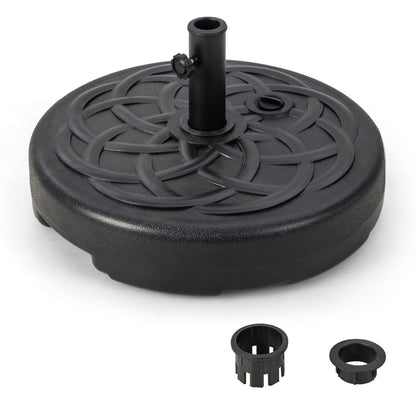 Fillable Round Umbrella Base Stand for Yard Garden Poolside