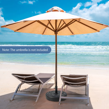 Fillable Round Umbrella Base Stand for Yard Garden Poolside
