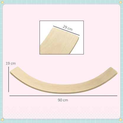 AIYAPLAY Wooden Balance Board for Children 3-8 Years Old, Natural Tone