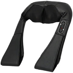 HOMCOM Cordless Neck Massager with Heat, Deep Tissue 4D Shiatsu Neck and Shoulder Massager for Car Home, Gifts for Men Women