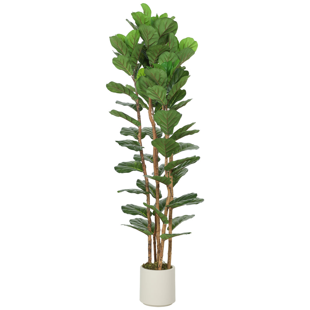 HOMCOM 180cm Artificial Fiddle Leaf Fig Tree - Green
