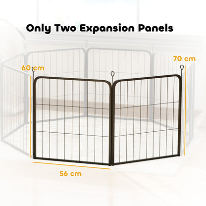 PawHut Two-Piece Dog Pen Expansion Pack for Small Dogs, 60cm Tall Animal Pen with Three Connecting Stakes