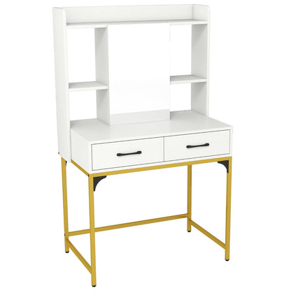 Vanity Desk with Mirror and Stool Wide Makeup Dressing Table-White