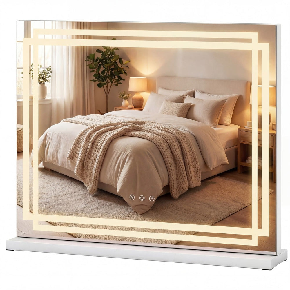 Vanity Mirror Lighted Makeup Mirror with 3 Color Dimmable Lighting Modes-M