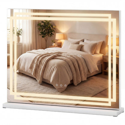 Vanity Mirror Lighted Makeup Mirror with 3 Color Dimmable Lighting Modes-M