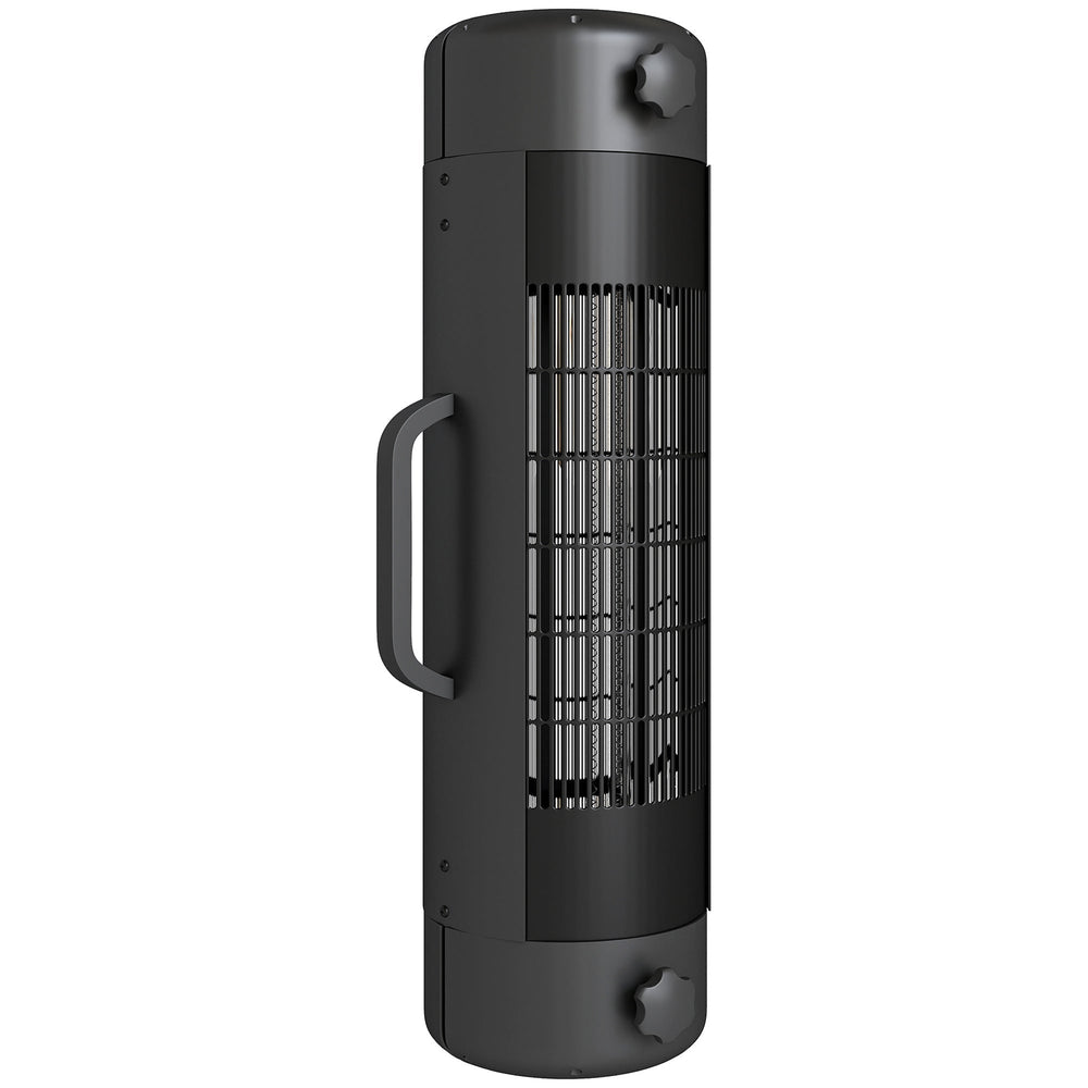 Outsunny Electric Umbrella Parasol Mounted Patio Heater for 25-70 mm Poles, 2000 W Outdoor Garden Heater with 2 Heat Setting, 6 √£≈Ω¬° Coverage, Tip-Over Protection, Black