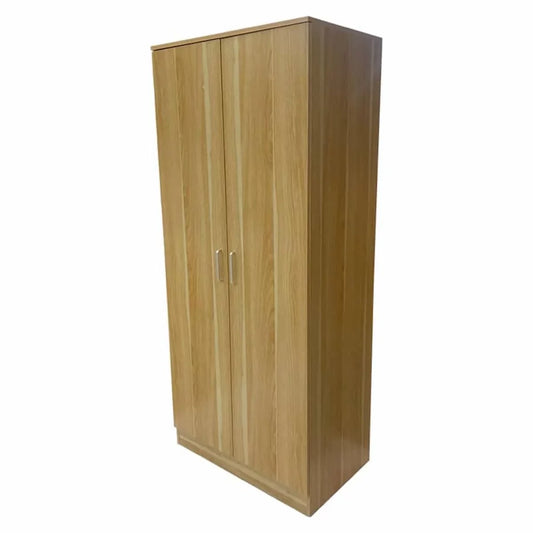 Wardrobe SLEEK 2 Door Wardrobe Oak Finish 80cm