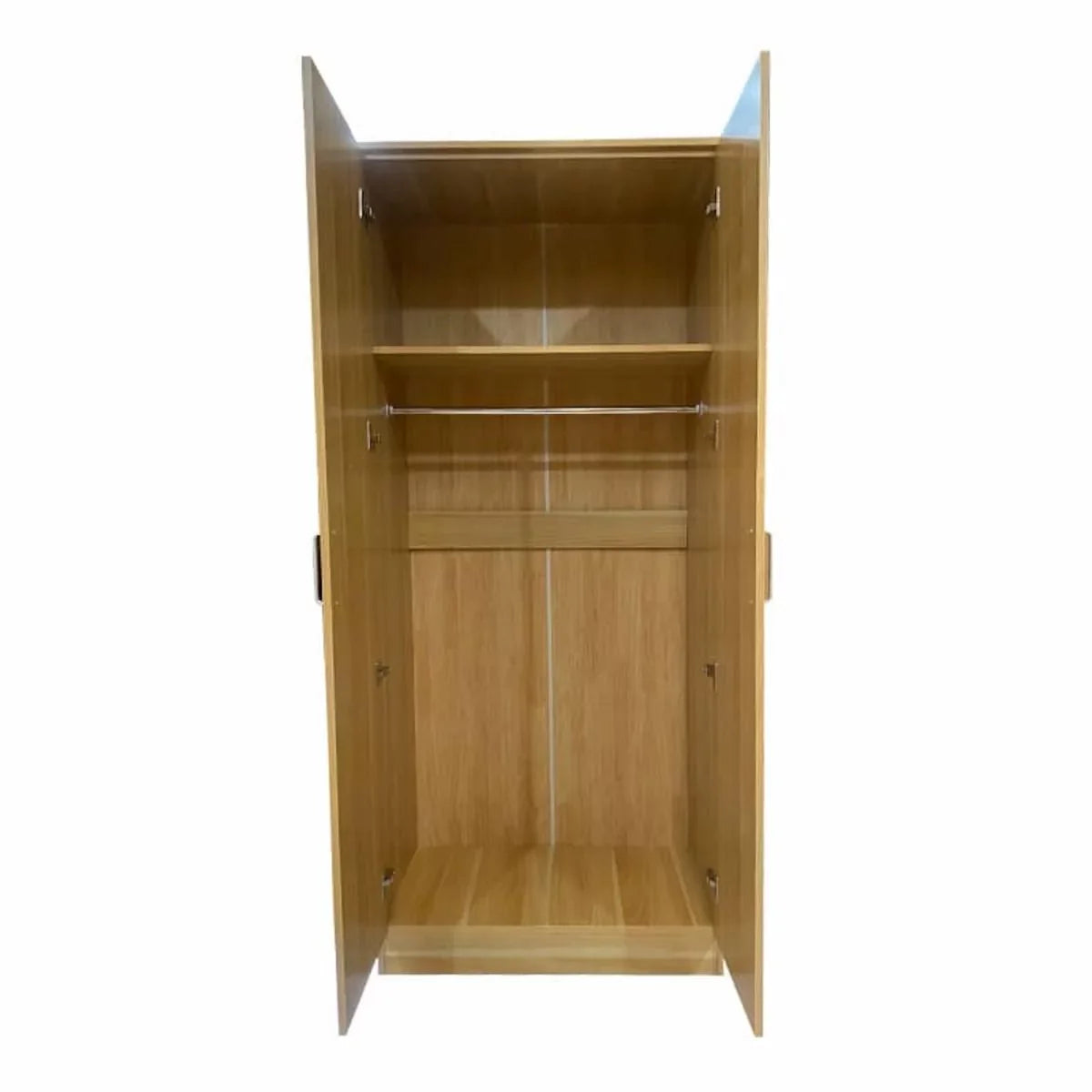 Wardrobe SLEEK 2 Door Wardrobe Oak Finish 80cm