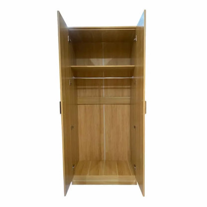Wardrobe SLEEK 2 Door Wardrobe Oak Finish 80cm