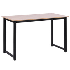 HOMCOM Computer Desk, Writing Table, 120 x 60 x 76cm Workstation for Home Office, Study with Metal Frame, Simple Assembly, Black