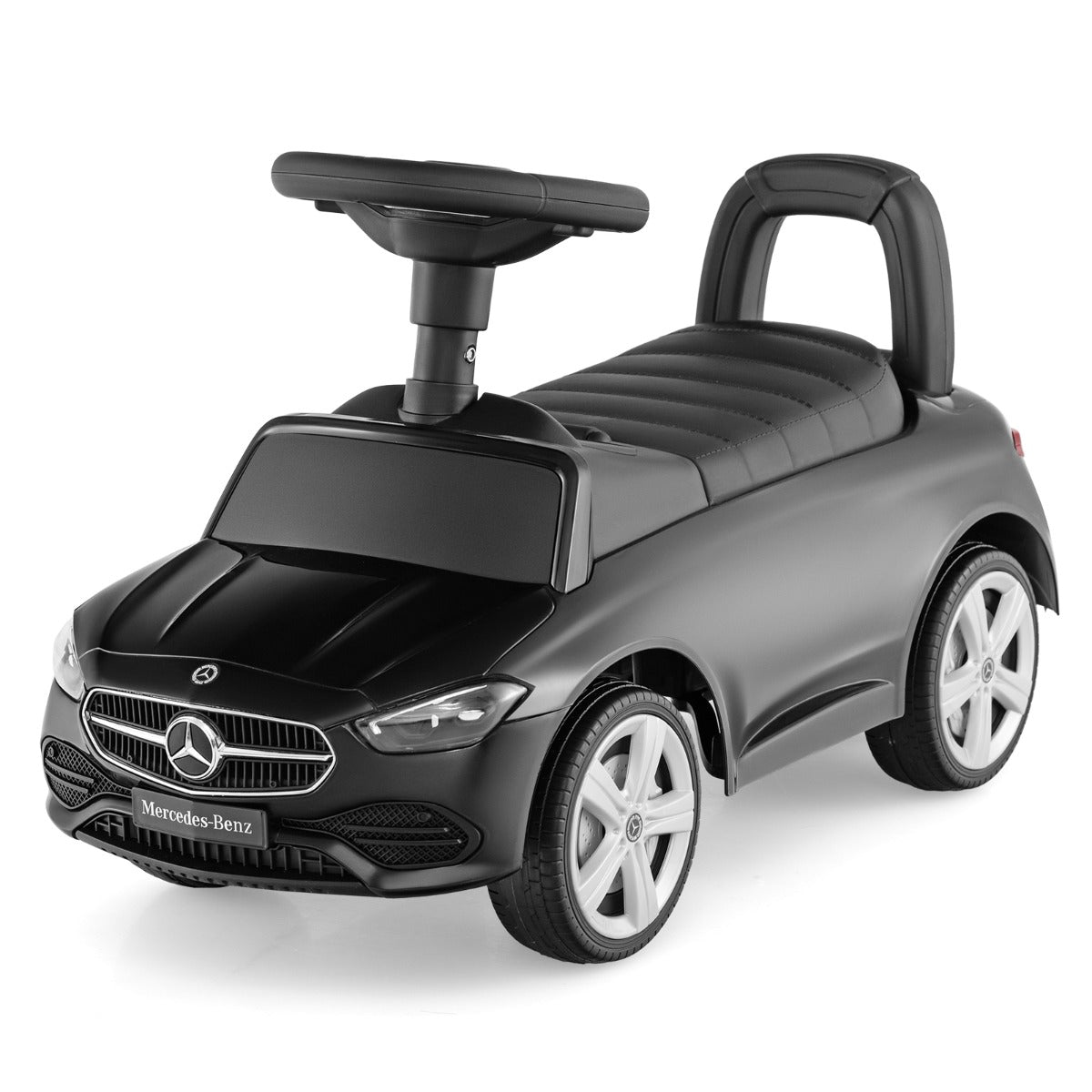 Mercedes-Benz licensed driving toy with steering wheel & storage space ride-on car black
