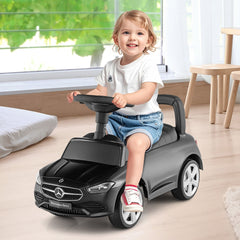 Mercedes-Benz licensed driving toy with steering wheel & storage space ride-on car black