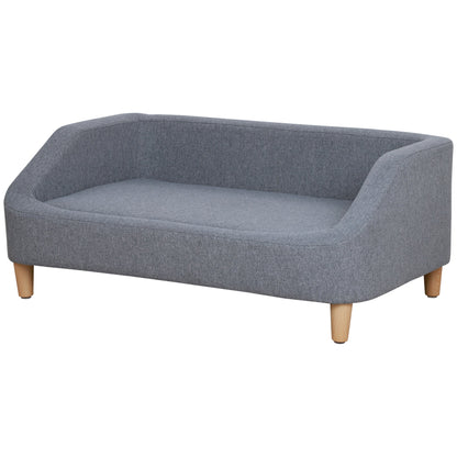 PawHut Dog Sofa, pet Bed, with Soft Cushion, Washable Cover, for Small, Medium & Large Dogs - Grey