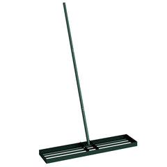 Outsunny Lawn Levelling Rake, 113 x 26 cm Lawn Leveller Lute with 169 cm Handle for Grass Soil Sand Yard Golf Course