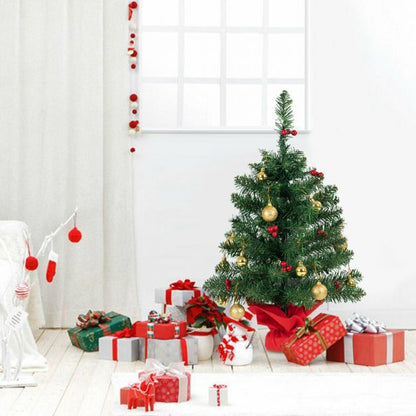 2FT 60cm PVC Artificial Christmas Tree with LED Lights