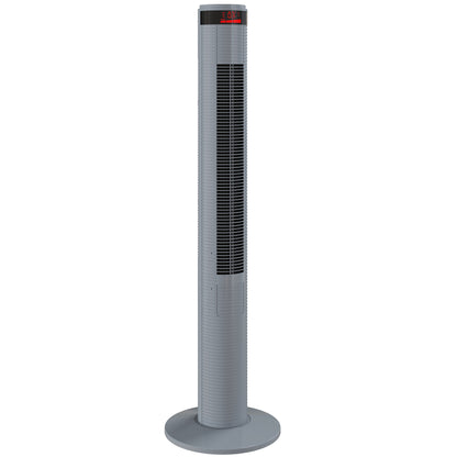HOMCOM Oscillating Tower Fan Remote Control 3 Speed Modes Cooling Machine, Grey