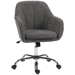 HOMCOM Velvet-Feel Office Chair - Grey